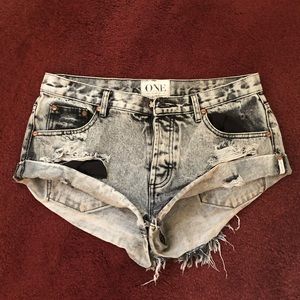 One Teaspoon Bandits - Distressed Acid Black